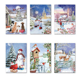 Tarjetas navideñas - 24 tarjetas de regalo de gran valor - Snowy
