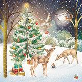Cartes de Noël - 10 cartes - Fable Moonlight / Fable Christmas Tree