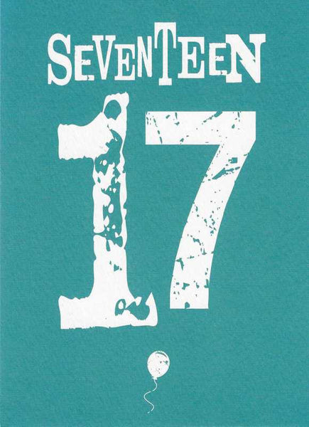 Age 17 - 17th Birthday - Seventeen Blue
