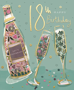 Age 18 - 18th Birthday - A Floral Celebration from Ling Design Ltd, English Cards in France