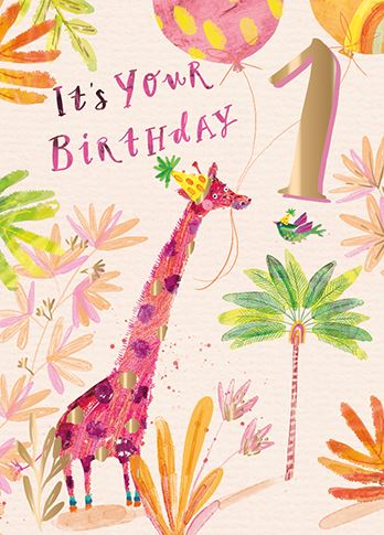 Ling Design Age 1 - 1st Birthday - One Today