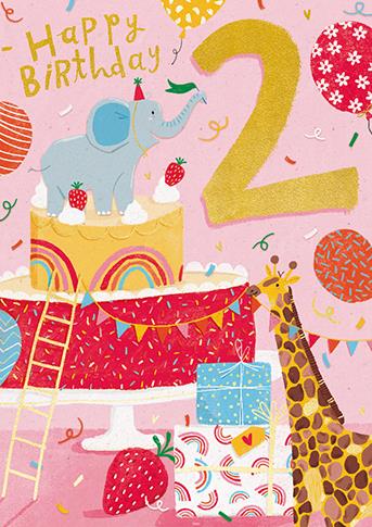 Ling Design Age 2 - 2nd Birthday - Let's Cut The Cake