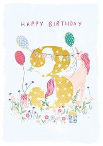 Age 3 - 3rd Birthday - Unicorn Party from Ling Design, English Cards in France