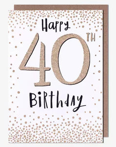 Age 40 - 40th Birthday - Birthday Dots from Pigment Productions, English Cards in France