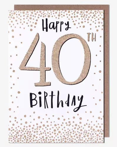 Age 40 - 40th Birthday - Birthday Dots from Pigment Productions, English Cards in France