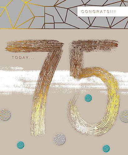 The Great British Card Company Age 75 - 75th Birthday - Congrats