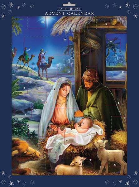 Christmas Advent Calendar - Nativity from The Great British Card Company, Advent Calendars in France, English Christmas Cards in France