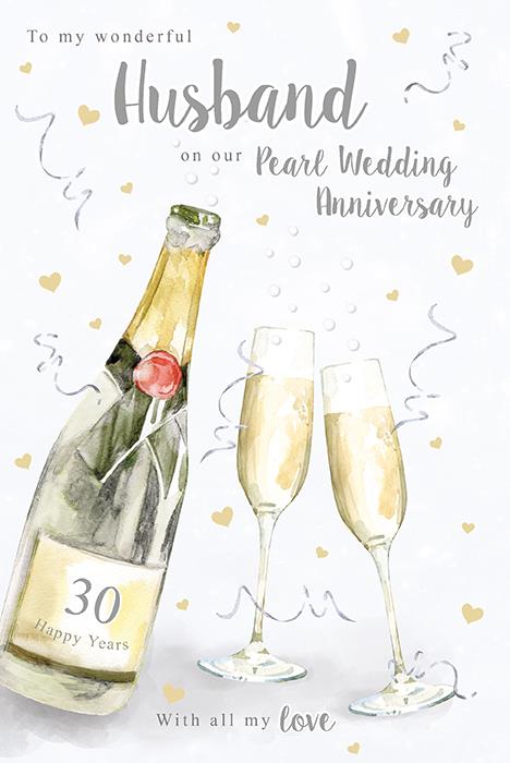 Happy Pearl 30th Wedding Anniversay Card By Molly Mae - View #2