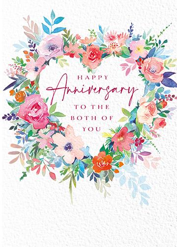 Ling Design Anniversary Card - Your Anniversary - Floral Heart