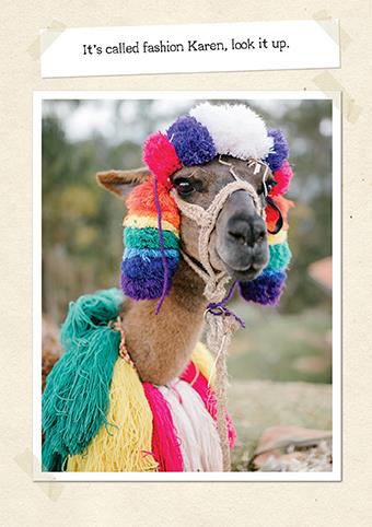 Humour Card - It's Called Fashion Karen from The Art Group, English cards in France