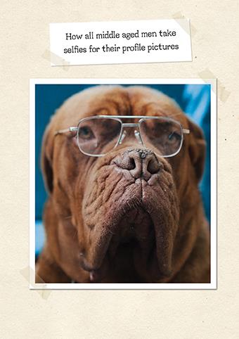 Humour Card - Middle Aged Selfies from The Art Group, English cards in France