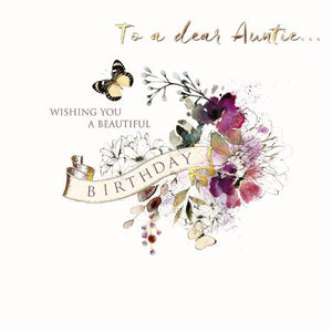 Auntie Birthday - Beautiful Birthday from The Great British Card Company, English Cards in France