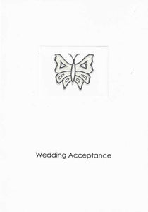 Wedding Acceptance Card - Butterfly
