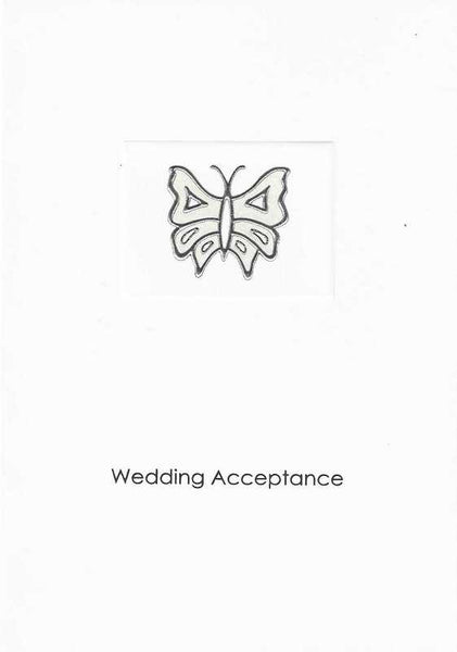 Wedding Acceptance Card - Butterfly