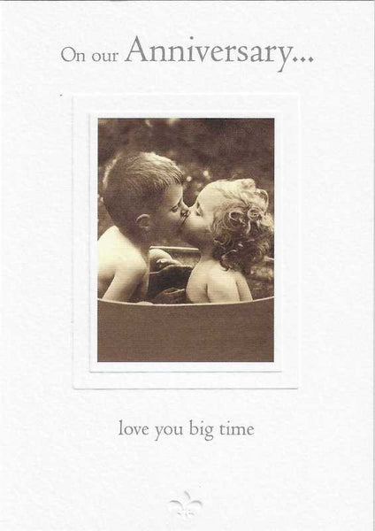 Anniversary Card - Our Anniversary - Kids In Tin Bath