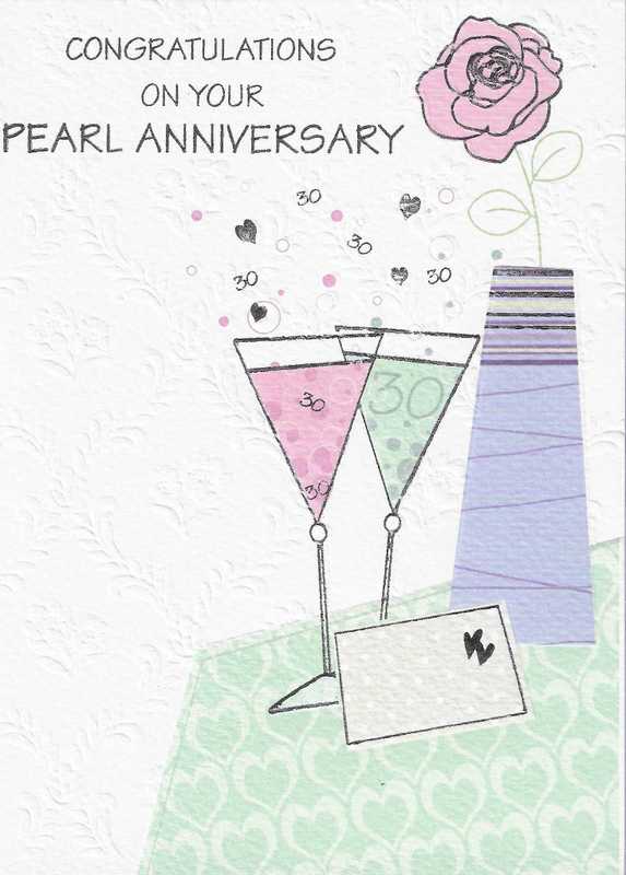 Happy Pearl 30th Wedding Anniversay Card By Molly Mae - View #7