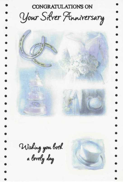 Anniversary Card - 25th Silver Anniversary - Memories