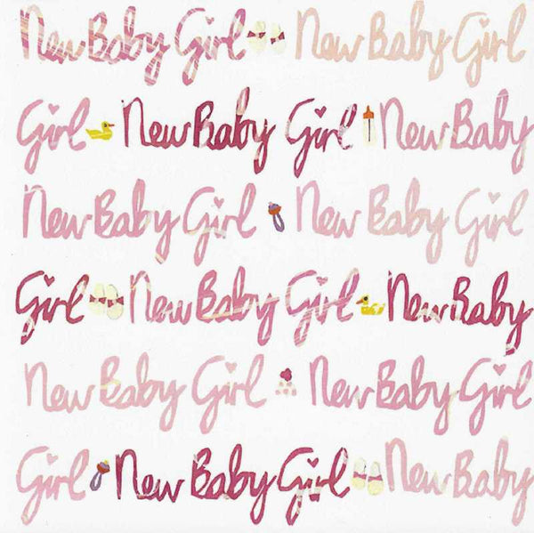New Baby Girl Card - Pink New Baby Girl