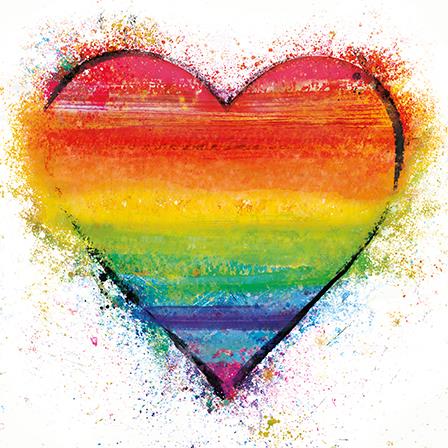 Blank Card - Rainbow Heart  from The Art Group, English cards in France