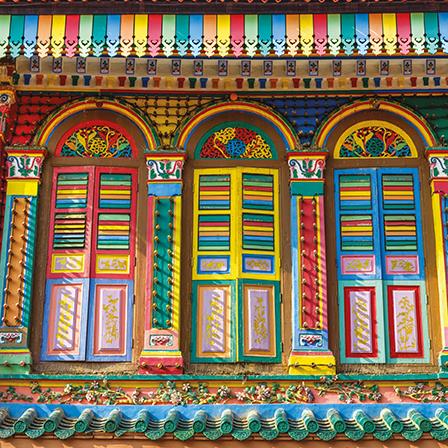 Blank Card - Rainbow Window Shutters