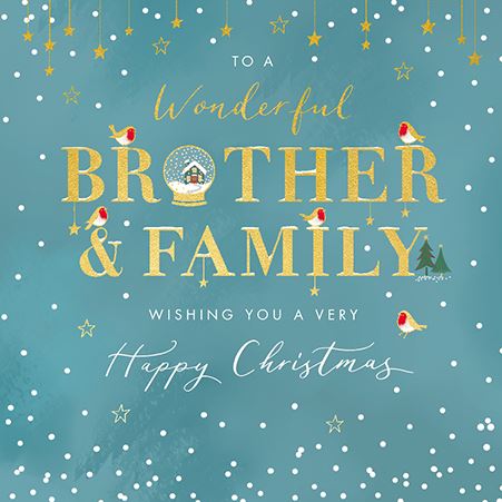 Ling Design Christmas Card - Brother and Family - Christmas Wishes, English Christmas Cards in France