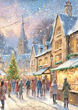 Charity Christmas Cards - 20 Bumper Box - Village from The Great British Card Company, Charity Christmas Cards in France, English Christmas Cards in France