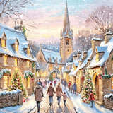 Charity Christmas Cards - 20 Bumper Box - Village from The Great British Card Company, Charity Christmas Cards in France, English Christmas Cards in France
