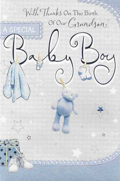 New Baby Grandson Card - Thank You For Grandson