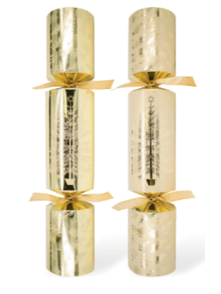 Heart and Soul Studio Celebration Christmas Crackers - Golden Botanical 12 inch Christmas Crackers, Christmas Crackers in France, Crackers de Noel, Petards de Noel en France, Diablotins en France