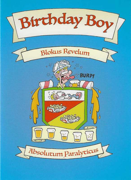 Humour Card - Birthday Boy - Blokus Revelum