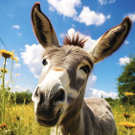 Blank Card - Happy Donkey from the Great British Card Company, English Cards in France