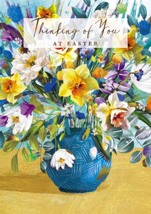 Easter Card - Thinking Of You - Bunch Of Spring Flowers from the Great British Card Company, English Cards in France