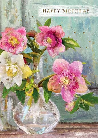 Birthday Card - Rustic Bud Vases from the Great British Card Company, English Cards in France