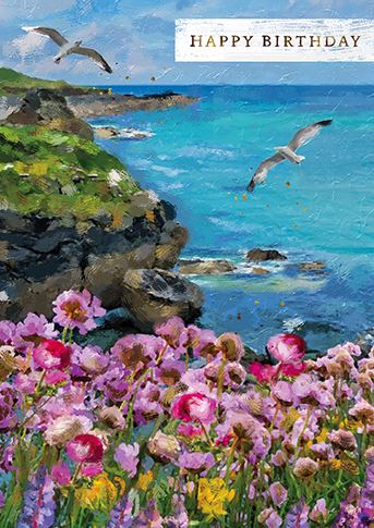 Birthday Card - Coastal View from the Great British Card Company, English Cards in France