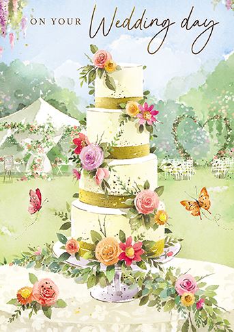 Wedding Card - Wedding Cake from the Great British Card Company, English Cards in France
