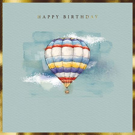 Birthday Card - Hot Air Balloon from the Great British Card Company, English Cards in France