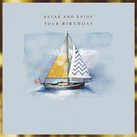Birthday Card - Sailing Boat from the Great British Card Company, English Cards in France