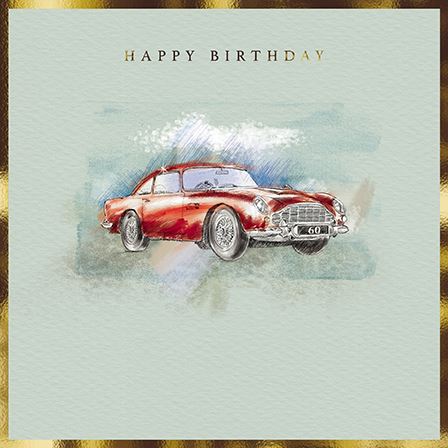 Birthday Card - Red Car from the Great British Card Company, English Cards in France