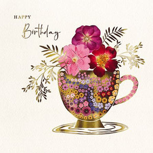 Birthday Card - Flower Mug from the Great British Card Company, English Cards in France