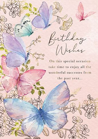 Birthday Card - Butterflies In Flight from the Great British Card Company, English Cards in France