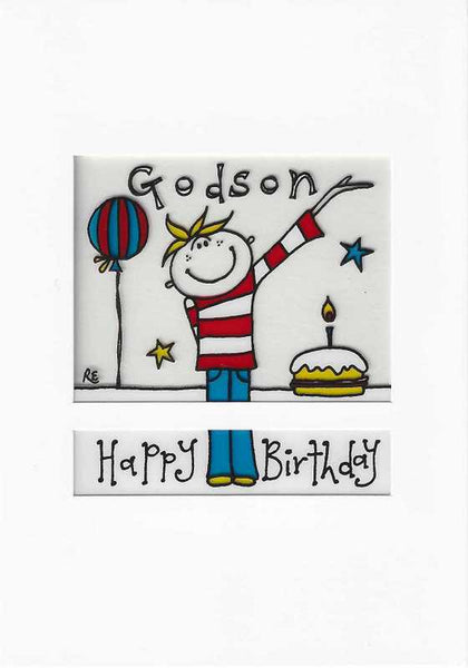 Godson Birthday - Balloon & Cake