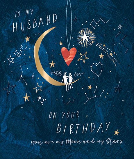 Ling Design Husband Birthday - Moon And Stars