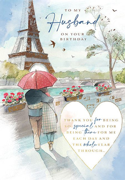 Husband Birthday - Romantic Walk from Ling Design, English Cards in France