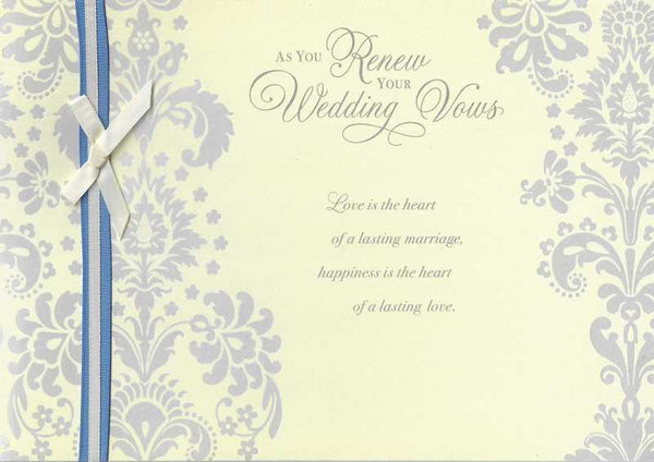 Wedding Card - As You Renew Your Wedding Vows