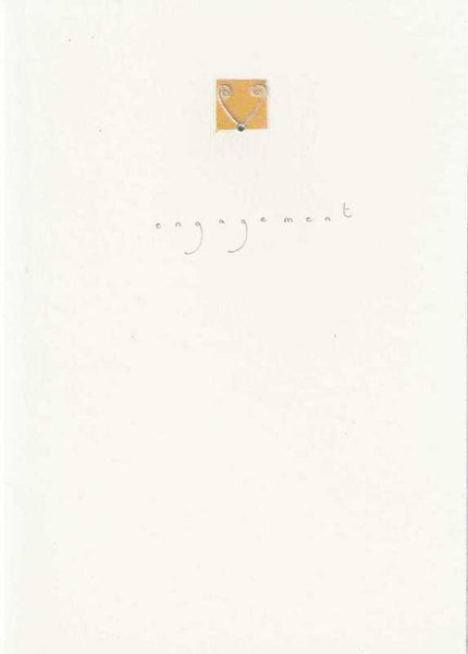 Engagement Card - Gold Metal Heart
