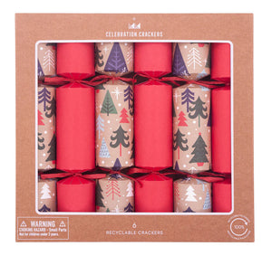 Christmas Crackers - 6 Kraft Christmas Foliage, Christmas Crackers in France
