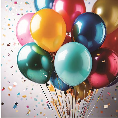 Birthday Card - Birthday Balloons from Ling Design Ltd, English Cards in France