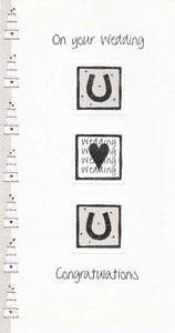 Wedding Card - Horseshoes