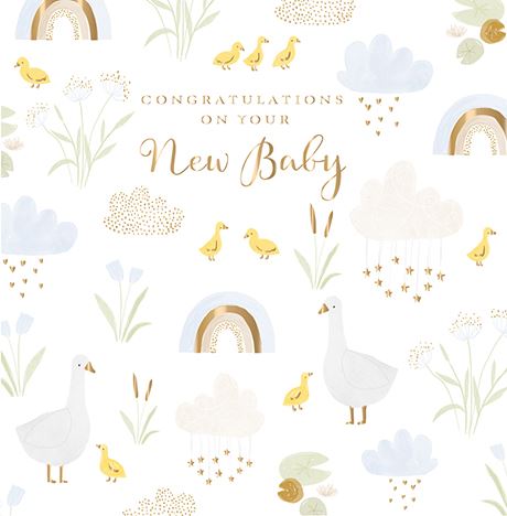 New Baby Card - Cute Baby
