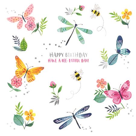 Ling Design Children's Birthday Card - Flutter By